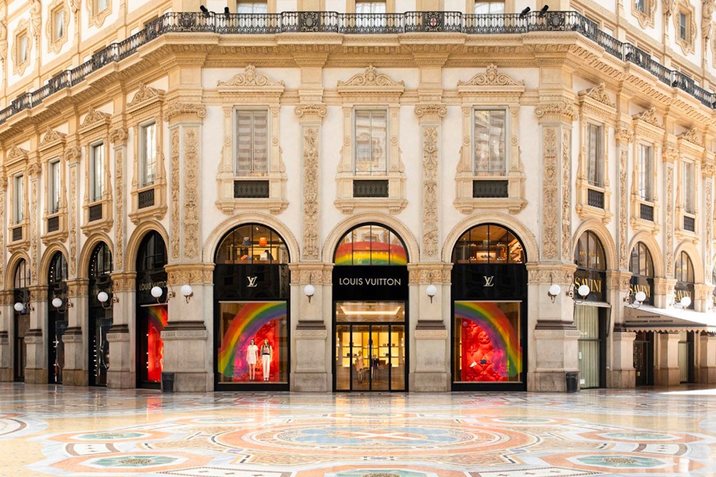 Louis Vuitton colorful containers land in Milan